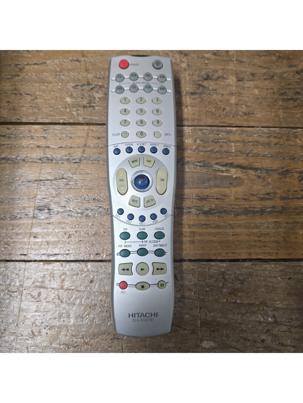 Hitachi CLU-5726TSI TV Remote Control with PIP, DVR, and Source Wizard Functions
